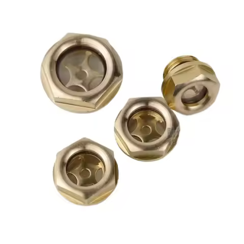 1/4" 3/8" 1/2" - 2" BSP M10/12/14/16/20-60 Metric Male Brass Oil Level Sight Glass Window Use In Air