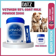 [Datz] vetwish 95% Pet Formula Goat Milk Powder 200g Lactose Free Cat & Dog 宠物羊奶粉 Susu Kucing Susu A