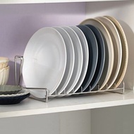 日本霜山 304不鏽鋼餐盤瀝水收納架(9分隔)