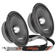 PRV AUDIO 2X 6MR250B-4 SLIM Midrange 6.5" Shallow Bullet Speakers 250 Watts 4 Ohm, Slim Mount Car Au