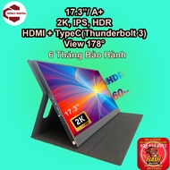 17 inch 4K portable monitor, HDMI Type C, 60-144hz thunderbolt3, case, Microscope monitor extension