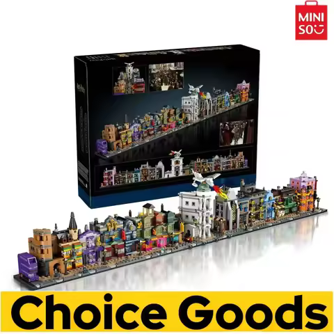 MINISO 76444 Alley Store Building Blocks Streetscape Educational Toys For Kids Birthday Christmas Ha
