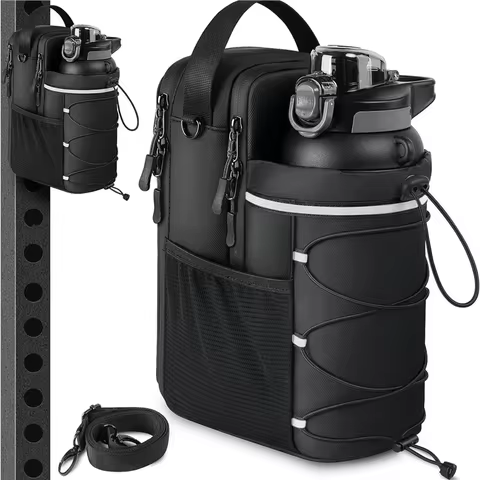 Magnetic Gym Bag Large Capacity Magnetic Carrier Bag With Phone Pocket Portable Gym Water Bottle Pou