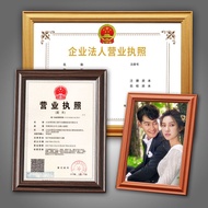 Wooden A3 Business License Frame Genuine Copy A5 Certificate A4 Authorized Certificate Frame B4 Phot