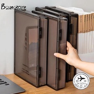BSUNSTORE Certificate Storage Box, A4 Transparent A4 File Box, Practical Dustproof Plastic Multifunc
