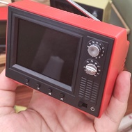 Plays Videos Playable Mini  USB Rechargeable 1:12 Scale Television 8G Internal Storage for Collector