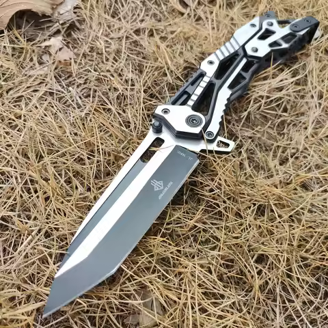 Steel Samurai EDC Folding Knife - 3.35" 8CR15MOV Blade, 5.1oz Ultra-Lightweight Tactical Design, Ske