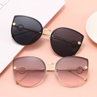 (JIUERBA) Cod INS Fashion Style Shades Sunglasses For Women / Men Metal Frame Gradient Lens sunnies 