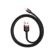 【BASEUS 倍思】 卡福樂USB-A to Lightning 2.4A 0.5M數據線 紅+黑