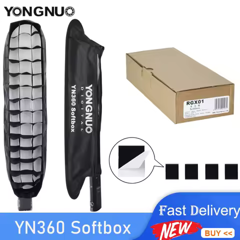 Yongnuo LED Fill Light Soft Box Rectangle Honeycomb Grid Softbox for YN360 YN360S YN360III YN360III 