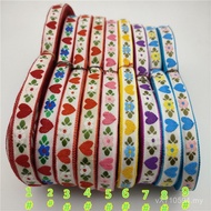Ribbon 1cm Accessories Love Heart Minority Jacquard Decorations Ethnic Clothing Ethnic Ribbon Access
