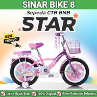 [ Ready Stock] Sepeda Anak Perempuan Ukuran 16 Inch Bnb Star Keranjang