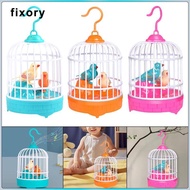 fixory Chirping Bird Toy, Electric Bird Singing Toy, Fluttering Voice-Activated Induction Bird Bird 