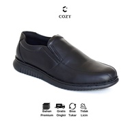 CZY Etam Men's Formal Casual Loafers Black Genuine Leather