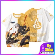 Honkai Star Rail Caelus/Stelle 3D T-Shirt - Anime Kids/Adult Unisex Tee, Harajuku Y2K Casual Top EKX