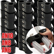 High Firmness Aluminum Alloy Car Fuel Oil Hose Brake Clamp Double Hole AN6 AN8 AN10 Fuel Line Separa