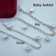 Ready stock original silver baby anklet budak gelang kaki perak