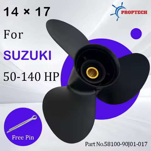 Boat Propeller 14x17 For Suzuki 50 60 70 90 100 115 140hp Outboard Screw Boat Motor Aluminum Propell