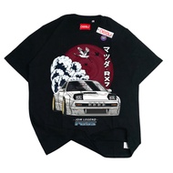 OSSU TSHIRT JDM MAZDA RX7 TURBO BLACK WASHED TEE Baju T Shirt Lelaki T Shirt Lelaki Baju Lelaki
