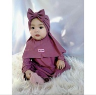 Set Pakaian Bayi Perempuan Baju Gamis Anak Muslim Balita Lucu Umur 1 2 3 4 5 6 7 8 9 10 11 12 Bulan