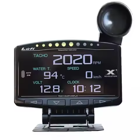 Lufi X1 OBD2 Car Gauge Boost Speed Meter Digital Water Temperature Racing Meter Turbo-meter Universa