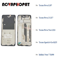 Novaphopat ฝาหลังแชสซีฝากรอบหน้ากรอบจอ LCD สำหรับ Tecno Pova 2 Neo LD7 LE7 LE6 KE5สำหรับ Infinix Note 7 X690