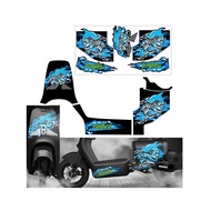 Electric car stamp s1.s2.s3 dk1, dk2, dk3 beautiful personality shark design