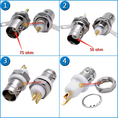 Q9 BNC Female O-ring Bulkhead Washer Nut Plug solder cup Welding panel BNC-KYD 50ohm 75ohm RF Connec