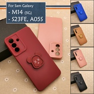Samsung Galaxy M14 5G Samsung S23 FE Samsung A05S Bear Stand Ring I-Ring Back Case Cover Casing Colo