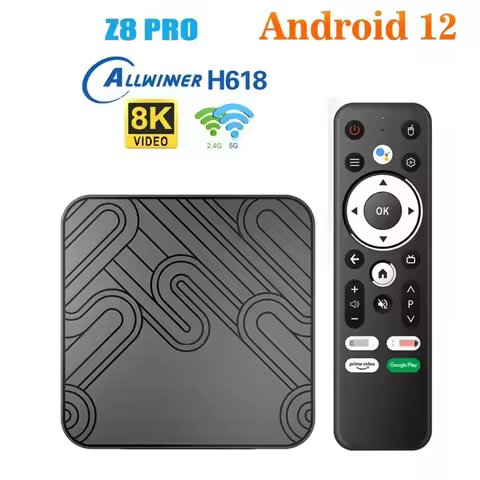 Z8 PRO TV BOX 2/4GB RAM 16/32GB ROM Allwinner H618 Dual Wifi BT5.2 Support HD 8K Android 12 Media Pl