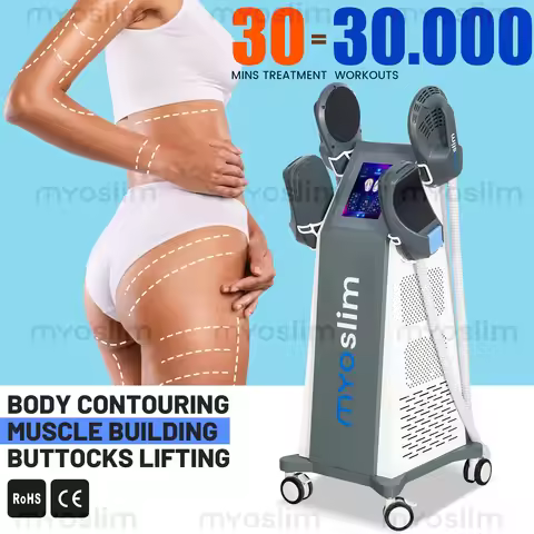Professional Muscle Stimulation EMS Neo Machine 4 Handles MYOslim Electromagnetic Body Sculpting Bea