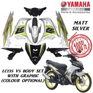 YAMAHA LC135 V4/V5 ORIGINAL BODY KIT WITH GRAPHIC (SIAP TAMPAL) / COVER SET WITH STRIPE / 100% HLY