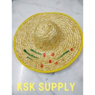 20 Inch Grass Straw Farmer Hat/ Cap Topi Rumput Jerami Petani/ Farmers weaving straw hats