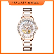 Buzz  Germany Jam  Tangan Wanita Ladies Stainless Steel Automatic Watch BZ-L3014