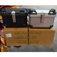 Motorcycle Top Box ABS 45L 36L 57L Waterproof Rack plastic Safety Lock for Motosikal Peti ABS Box