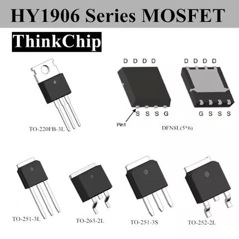 HY1906 Series Single N-Channel MOSFET (HY1906B TO263 HY1906D TO252 HY1906P TO220 HY1906U TO251 HY190