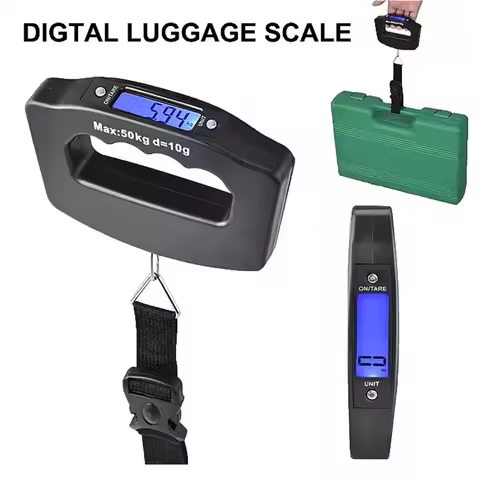 50kg Digital Luggage Scale Portable Luggage Bag Scale Handheld Electronic Scale Backlit Digital Disp