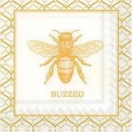 Boston International IHR Roseanne Beck Cocktail Beverage Paper Napkins, 5 x 5-Inches, Buzzed