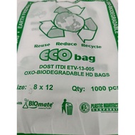 10x100's 8x12 Eco Bag HD Labo plastic Biodegradable
