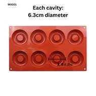 B001 M0001 | Silicone Mold Donut 8 Cavities