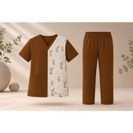 Scrub suit Guard suit/ Doctor's suit combination with bunny bear motif