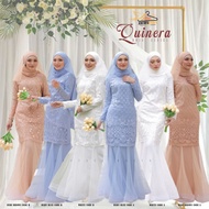 [FREE CROWN, VEIL, SHAWL] QUINERA BRIDE SERIES BAJU LACE NIKAH TUNANG PENGANTIN BABY BLUE WHITE NUDE