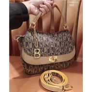 Jual tas bonia original sling bag metis bundar monogram Limited