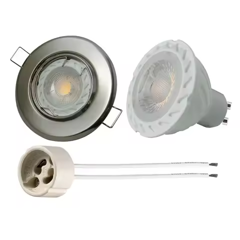 1-Set 50W Halogen Bulb Equivalent 65-70mm 2.5inches LED Down Light GU10 Bulb with Fixture Socket Rec