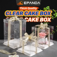 Transparent Cake Box Gift Box Packaging Kotak Kek Clear Hantaran Hadiah Plastic Display Box Birthday
