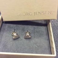 Georg Jensen 愛心純銀針耳耳環
