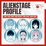 ALIEN STAGE ALNST Profile/ - Pin Button, Magnet, Keychain | 25mm 32mm 44mm 58mm