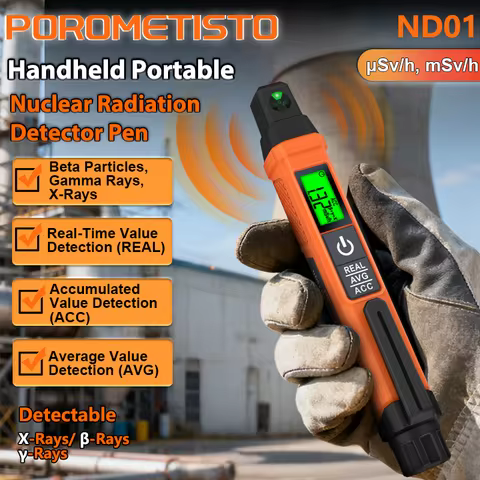 ND01 Nuclear Radiation Detector Portable Pen with Sound/Light Alarm Geiger Counter Dosimeter for X-R