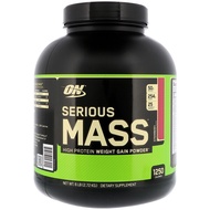 Optimum Nutrition, Serious Mass, High Protein Weight Gain Powder, Strawberry, 6 lbs (2.72 kg)