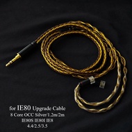 Upgrade Cable for IE80 IE80S IE80I IE8 8 core Litz Braided Anti-Interference 2.5/3.5/4.4 Tangle-Free